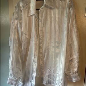 SHEIN White Striped Blouse